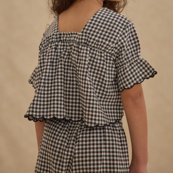 NWT Rylee + Cru Black Gingham Shirt Pants Set Girls Size 4-5 years New with Tag - Picture 5 of 6